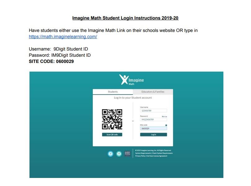 Imagine Math Student Login